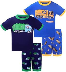 DAUGHTER QUEEN Boys Pajamas 18-24 Months Summer PJs Garbage Truck Pj Sets Baby Toddler Cotton Short Sleeve Sleepwear Jammies Sleeping Clothes Outfits 18m/Mo, 24m/Mth