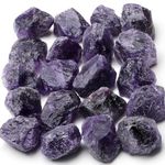 XIANNVXI Amethyst Crystal Stone Natural Raw Amethyst Crystal Rocks Rough Stones 1" Bulk Reiki Healing Gemstones Tumbling Cabbing Fountain Rocks 0.45lb