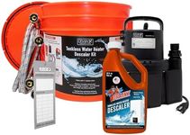 DrainX Tankless Water Heater Flushing Kit with Eco-safe Liquid Descaler Solution, Steel Hoses, 1/6HP Extra Strength Pump