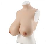 Noblelady Realistic Silicone Breast Form Silicone Filled Breastplat Huge Fake Boobs for Crossdresser Transgender Cosplay,#3,K Cup
