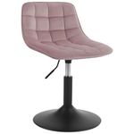 WOLTU Dressing Stool Swivel Velvet Modern Breakfast Dining Chair Rotatable Stool for Kitchen Counter Clinic, Pink Bar Stool, Adjustable Gas Lift(38-49,5cm) BH300rs-1-UK