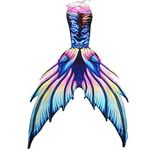 Big Mermaid Tail for Adult Women Men Mermaid Tail No Flipper Beach Costumes Mermaid Swimsuits, A001, XX-Large