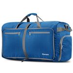 Gonex 100L Travel Duffel Bag Foldable Water Resistant Travel Bag Lightweight Duffel Bag with Big Capacity for Luggage Gym Sports Deep Blue