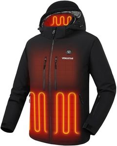 Venustas Men’s Heated Utility Jacket with 12V Battery, MaxHeat 140°F, Softshell Heated Coat for Hiking, Skiing, Outdoor Work