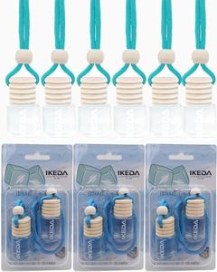 ikeda fragrance Car Air Freshener 4ml Car Scents | 6pcs 45-Days Keep Fragrance | Automotive Hanging Diffuser Bottles | Remove Auto Odor Long-Lasting Fresh Air for Home Deodorize (ice, 6pcs)
