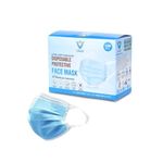 7Shield Disposable Surgical 3Ply Unisex Mask - Ultra Soft Fabric Wide Ear Loop, Comfortable, Inbuilt Plastic Coated Nose Pin, CE and ISO Certified, Convenient Box Pack of 500 (Medical Blue Color)