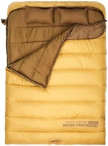 BISINNA Winter 0°C Double Sleeping Bag for Adults - Waterproof & Warm 2 Person Camping Sleeping Bag with Pillow, Queen Size for Hiking, Backpacking, Indoor & Outdoor Use (Cold Weather)​