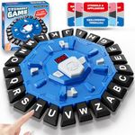 Word Game Family Board Games for Kids & Adults with 2 Modes,220 Topic Categories 24 Letters Pressing Game,Fun Fast-Paced Puzzle Games for Boys Girls Age 3+, 2-8 Players,Christmas & Birthday Gifts,Blue