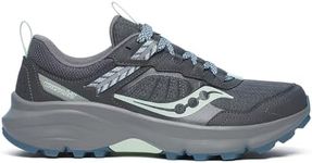 Saucony Women's Excursion Tr17 Trail Running Shoe, Shadow/Jade, 9 W US