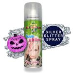 Party-Success Temporary Hair Silver Glitter Colour Spray, Wash-Out Formula - 125ml