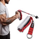 J Bryant Arm Wrestling Exercise Handle Φ2 in Grip Red - Wrist and Forearm Exerciser Pulldown Triceps Rope Workout