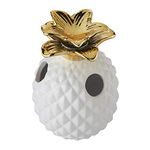 SKL Home by Saturday Knight Ltd. Gilded Pineapple toothbrush holder, White