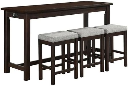 Homelegance 4-Piece Counter Height Dinette Set, Espresso