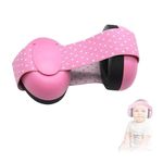 Tonity Noise Cancellation Ear Muffs for Kids Use Noise-cancelling Ear Muffs for Baby Toddler Ear Muffs for Noise Reduction Baby Ear Muffs for 0-3 Years Old On Flight Sleep Travel (Pink) (1, Pink)