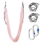 SKYPHAROS 5.5 Yards Aerial Silks Yoga Swing Set - Aerial Yoga Hammock Kit Anti-Gravity Flying Trapeze for Fitness, Low/Non Stretch Nylon Tricot Fabric Hardware Included for Dance