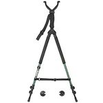 HUNTPAL Hunting Bipod Stand Shooting Stick Gun Rifle Shooting Rest, Matt Aluminum 27"-69" Shooting Tripod with 360° Rotating V Yoke Head, Foam Hand Grips and Versatile Feet