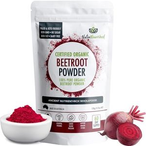 Nutra Nourished Organic Beetroot Powder 120g | 100% Pure Beetroot, No Additives, Non-GMO, Vegan Friendly Superfood Powder for Smoothies, Drinks & Recipes