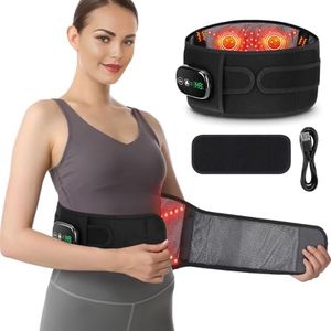 Electric Heating Pad for Back, Cordless Heated Back Belt Wrap with 3 Fast Heating and Vibration Massage Modes, 5000mAh Rechargeable Battery Operated Heated Pad for Back, Cramps, Waist, Lumbar