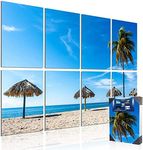 Art Acoustic Panels, 48x32x0.4 Inch, Sound Proofing, Wall Decoration, Suitable for Coastal Room Sound Absorption & Relaxation Enhancement (Beach), Mollywell