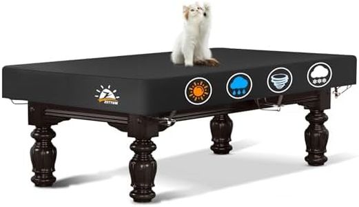 Zettum Pool Table Cover - 7/8/9 Feet Billiard Table Cover, 600D Waterproof & Heavy Duty Covers for Billiard Pool Table, Scratch-Proof UV Protection Snooker Furniture Table Cover - 9 Feet