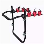 FCCRACING Multifunctional Car Bicycle Rack for 3 Bicycles, Aluminum, Black