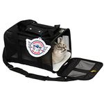 Sherpa Travel Original Deluxe Airline Approved Pet Carrier, Medium, Black Lattice Stitching