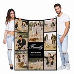 Haisimiery Personalised Photo Fleece Blanket Customized Throw with Picture Birthday Wedding Gift for Adult Baby Pet (08 photos, Baby Blanket 32”x48” (80x120cm))