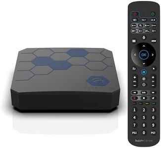 BuzzTV Classic AI 6th Generation Set Top Box, Android 14 TV, 4GB DDR5 RAM, 64GB Storage, AI-SR 2, Gigabit Ethernet, Wireless AX & Voice Remote