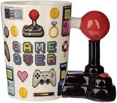 Puckator Game Over Joystick Shaped Handle Dolomite Ceramic Mug