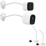 Mippko 2 Pack Camera Flexible Wall Mount Holder Compatible with Arlo/Blink/Reolink/Nest/Wyze Security Camera,Adjustment 8 inch Long Gooseneck Arm with Metal Base,1/4"-20 Threaded Screw,White