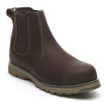 Apache Workwear Men's Flyweight Dealer Safety Boot | UK Size 9 | Brown Water Resistant Safety Shoe | Toe Cap and Mid Sole Protection | Lightweight and Comfortable Easy Entry