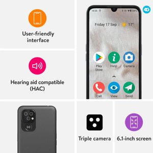 Doro 8100 Plus 4G Smartphone – Unlocked Android Mobile Phone