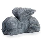 DiDiBirDi Dog Sleeping Angel for Pet Memorial Gifts,Dog Memorial Gifts - Angel Dog Memorial Stones Statue, pet Grave Markers for Pet Loss Gifts