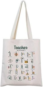 Teacher Tote Bag Teacher Thank You Gift Teacher Shopping Bag End of year Gift for Teacher (Teacher Alphabet CA)