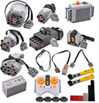 SEEMEY 32Pcs Power Function Kit Set Motor Battery Infrared-Remote-Control Receiver Train Adjustable Speed ​​Motor Parts, Motor Power Change Parts Compatible with Lego Technic-Parts