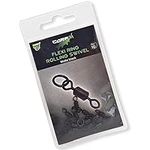 Carp On - Pack of 10 FLEXI RING ROLLING SWIVELS Size 8 Made From Brass - Classic Design Terminal Tackle for Making Your Own Fishing Rigs [15-7308]