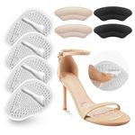 Riootlnm Metatarsal Pads, Ball of Foot Cushions, Heel Pads Inserts for Too Big Shoe, Reduce Foot Pain, No Slip Heel Grips Liners Shoe Pads for Loose Shoe, Blisters (Clear)