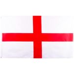 5x3ft Large England Flag St Georges Cross Flag for Euro Football Cup 2024, Big England St Georges Flag with Eyelets for Football Sports Events Fans Bar Garden Indoor Outdoor Party Decorations