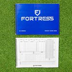 FORTRESS Cricket Scorebook - 60/120 Innings Scorecard | Perfect For Cricket Matches At All Levels | Simple & Clear Scoring - Cricket Equipment | Premium Cricket Books (60 Innings)