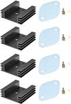 Easycargo 4 Packs to-3 Heatsink Insulator/Mounting kit (Screw+Washer+Bushing+Insulator), to-3 Heat Sink Insulator Mounting Kit for MOSFET Transistor Voltage Regulator 45mmx45mmx14mm