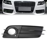 Areyourshop Gloss Black Car Front Grilles Right Fog Light Cover Grille Grills For For A-u-d-i A4 S-LINE 2008-2012 S4 2008-2012 only for Sport Version