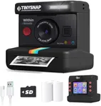 Eveedo Instant Print Camera for Kids,Dual Len Kids Cameras with 2.4 Inch Screen, Christmas Birthday Gifts for Girls Age 3-12, Portable Toddler Toy for 3 4 5 6 7 8 9 10 Year Old Girls Boys (Black)