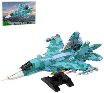 Aetheria Su-34 Fighter Bomber Helicopter Building Bricks for Adult Aviation Display Enthusiasts History Buffs, 1/70 Scale Military Attack Aircraft Designed by DarthDesigner- 720 Pieces