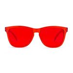 SEEKASTRO 2in1 Color Therapy Mood Sunglasses Migraine Glasses Relax Glasses Colored Lenses 99% UV Protection, Red, One Size Fits All