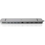 IOGEAR Dock Pro USB-C Triple HD Dock w/PD 3.0 - for Notebook/Tablet/Workstation/Monitor - Memory Card Reader - microSD, SD - 100 W - USB 3.1 Type C - 3 Displays Supported - 4K - 3840 x 2160-1 x USB