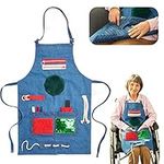 Fidget Apron for Elderly | Fidget Blanket for Dementia | Dementia Products for Elderly | Gift and Activities for Seniors with Alzheimer’s or Dementia | Sensory Fidget Toys