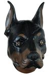 Alinco Costumes Halloween Doberman Latex Mask, Adult