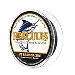 HERCULES Ultra Cast 100M 109 Yards Braided Fishing Line 40 LB Test for Saltwater Freshwater PE Braid Fish Lines Superline 8 Strands - Black, 40LB (18.1KG), 0.32MM