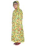 FabSeasons printed waterproof Long/Full raincoat for kids with hood, Age 9-10 Years