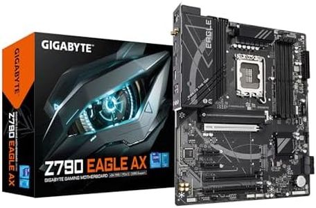 GIGABYTE Z790 Eagle AX LGA 1700 Intel Z790 ATX Motherboard with DDR5, M.2, PCIe 5.0, USB 3.2 Gen2X2 Type-C, Intel Wi-Fi 6E, 2.5GbE LAN, Q-Flash Plus, EZ-Latch